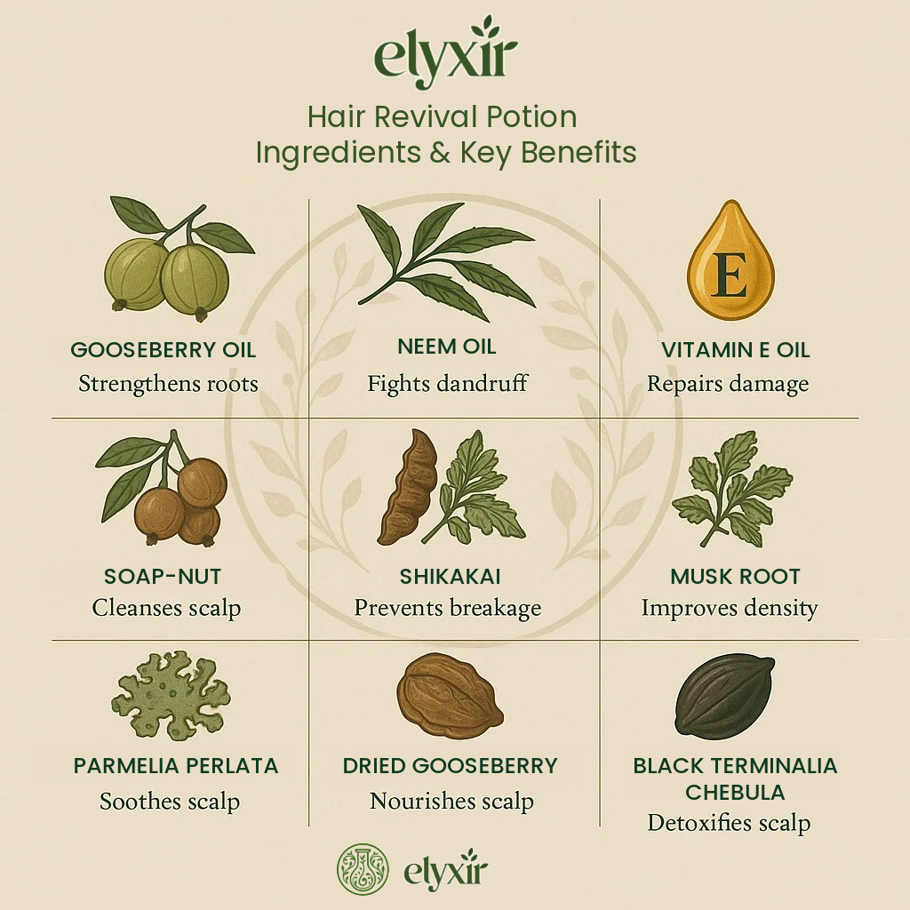 ELYXIR - HAIR REVIVAL POTION | ORGANIC HAIR OIL
