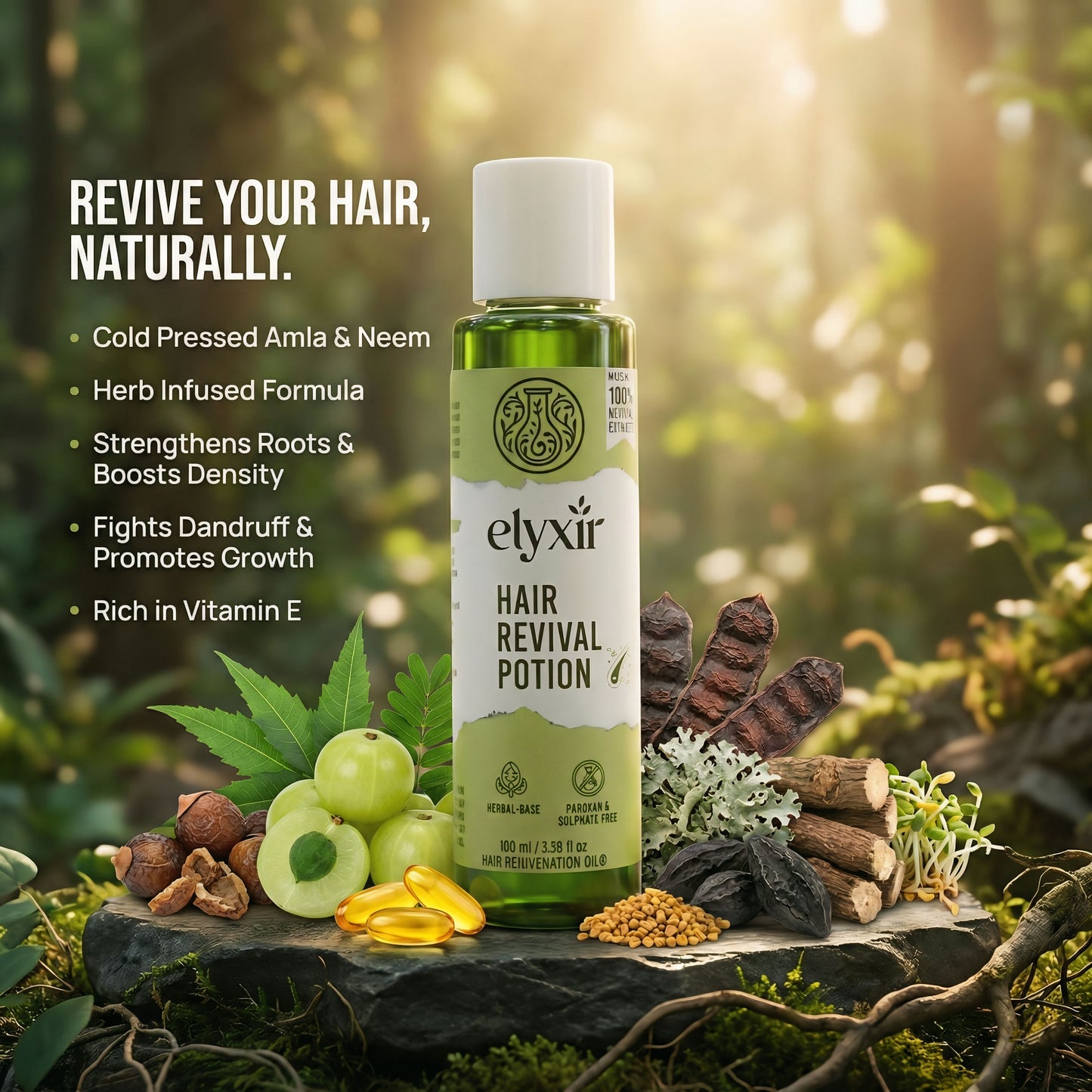 ELYXIR - HAIR REVIVAL POTION | ORGANIC HAIR OIL