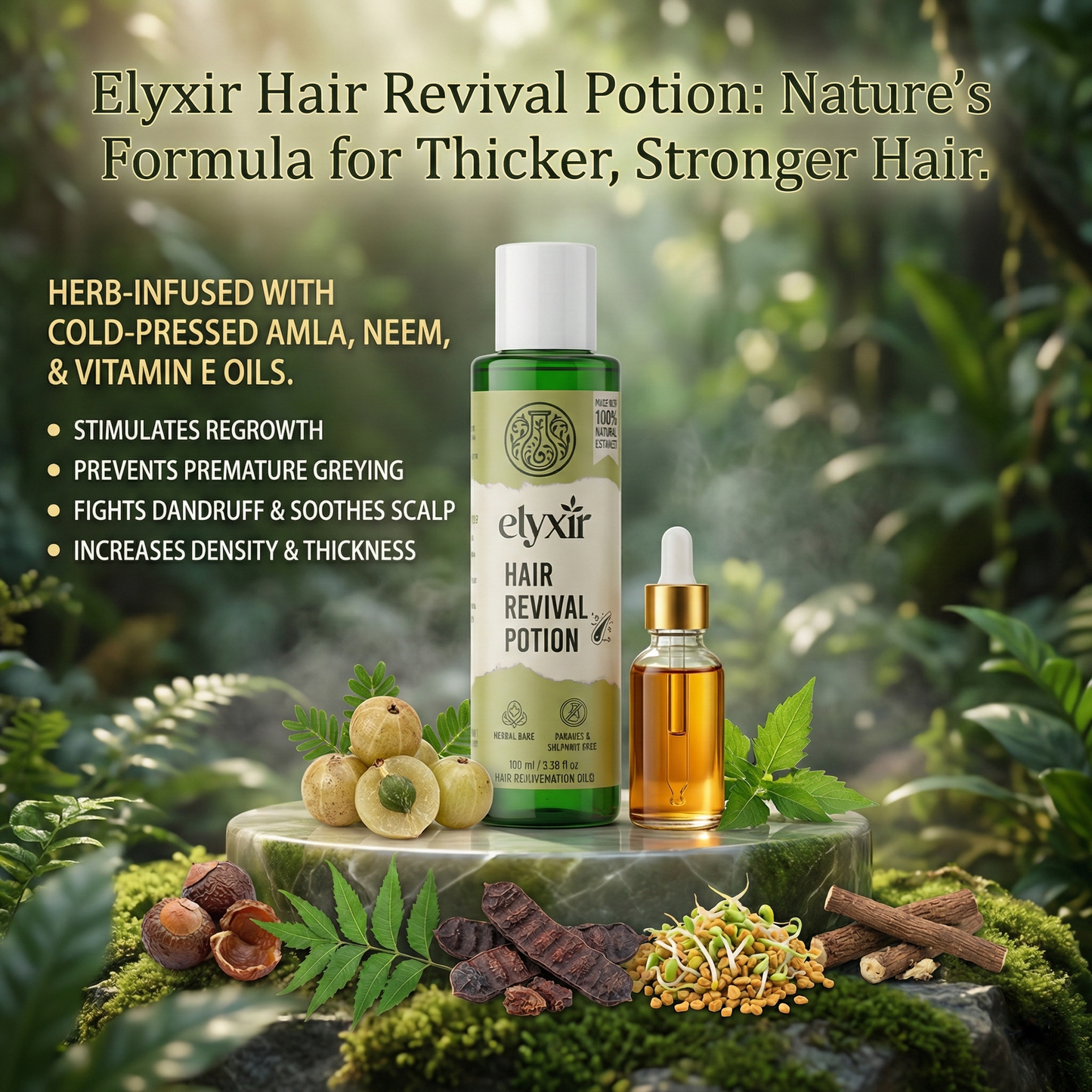 ELYXIR - HAIR REVIVAL POTION | ORGANIC HAIR OIL