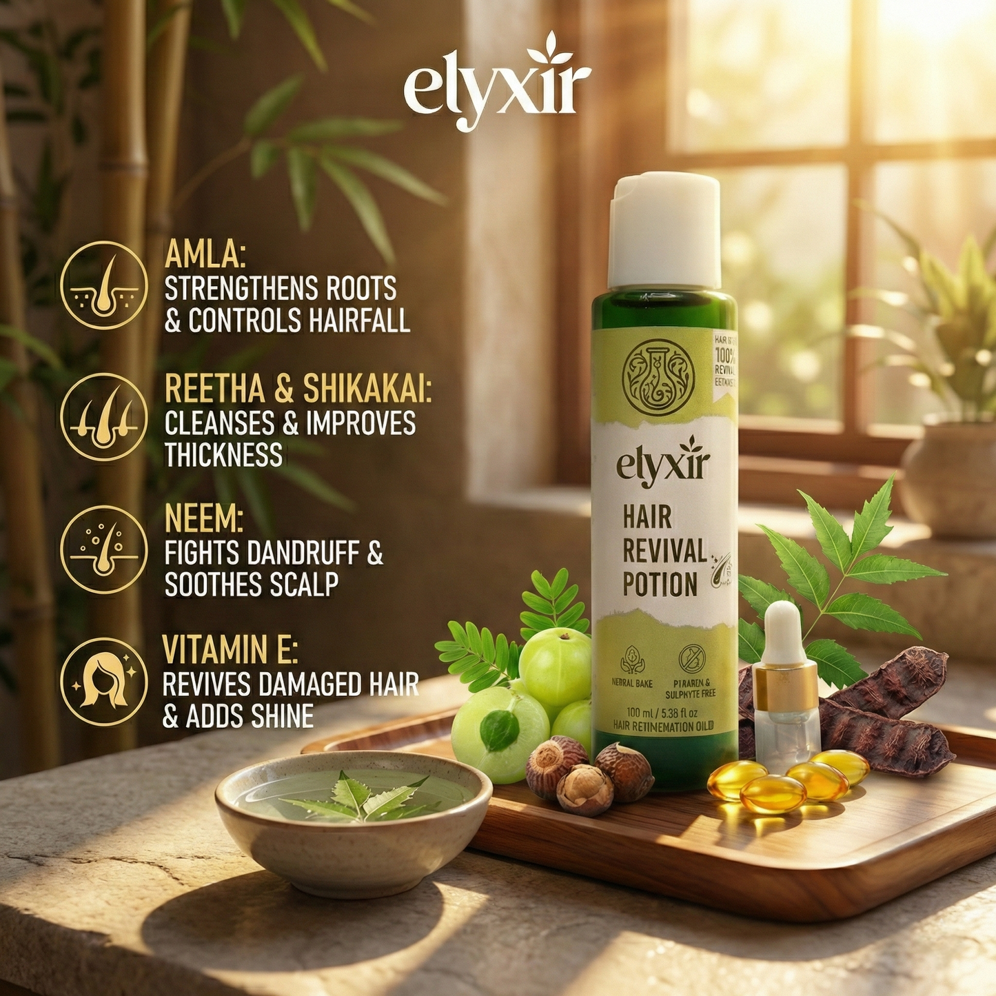 ELYXIR - HAIR REVIVAL POTION | ORGANIC HAIR OIL