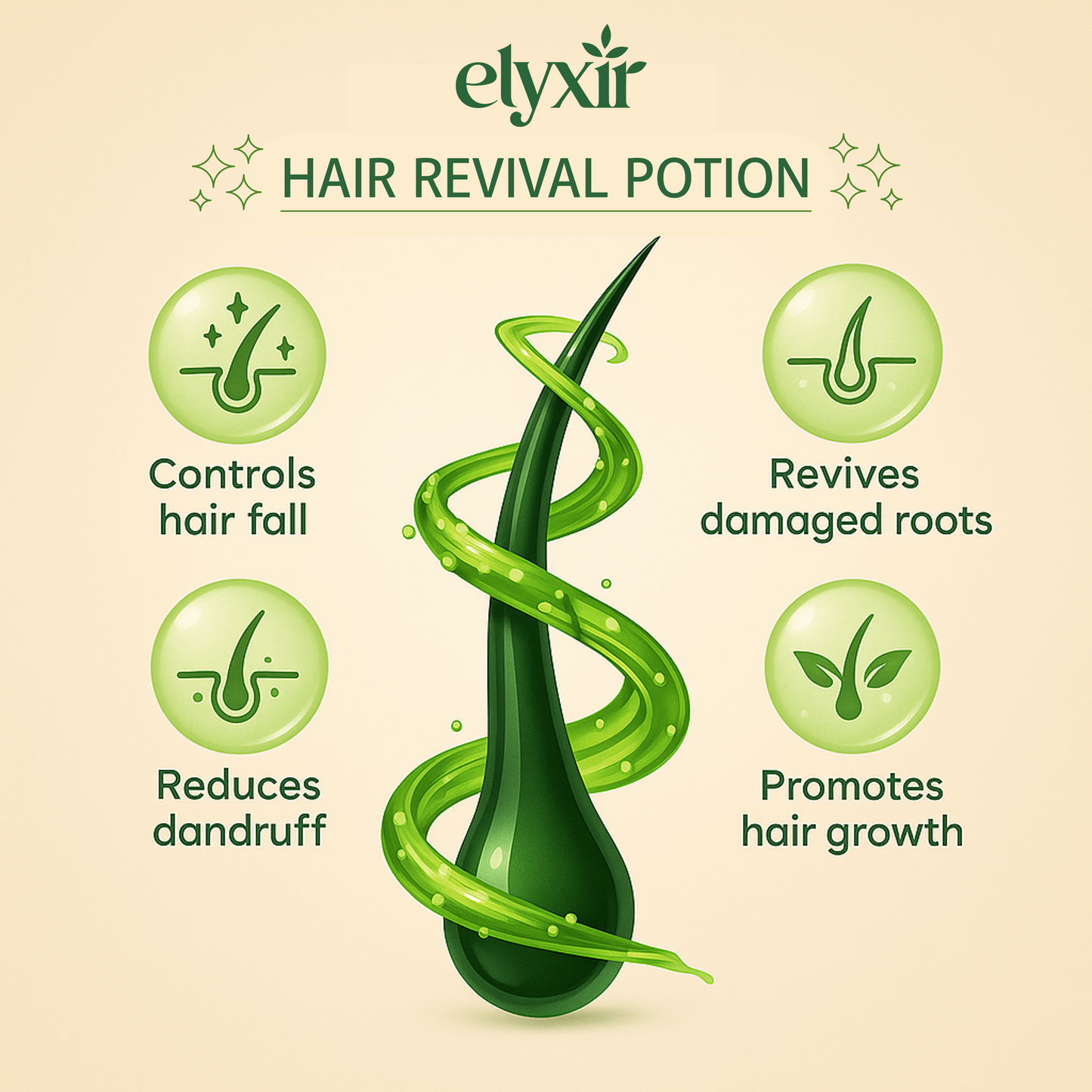 ELYXIR - HAIR REVIVAL POTION | ORGANIC HAIR OIL