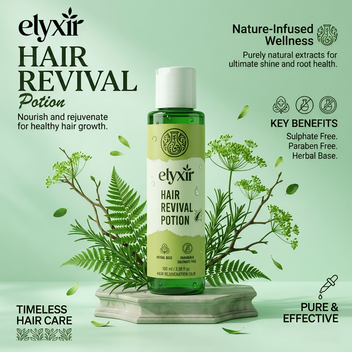 ELYXIR - HAIR REVIVAL POTION | ORGANIC HAIR OIL
