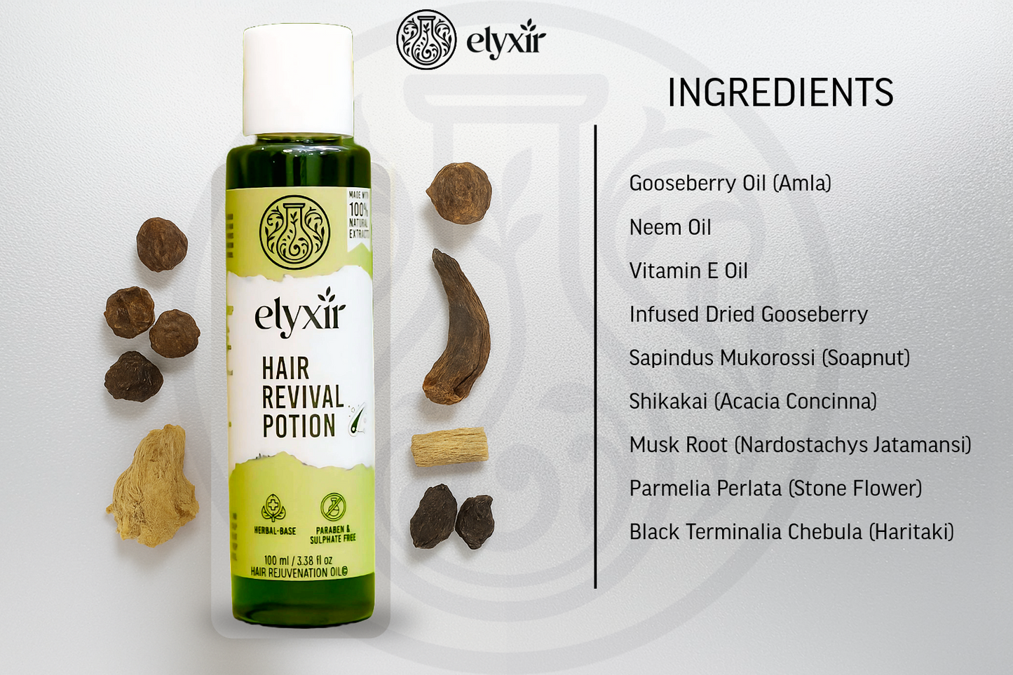 ELYXIR - HAIR REVIVAL POTION | ORGANIC HAIR OIL
