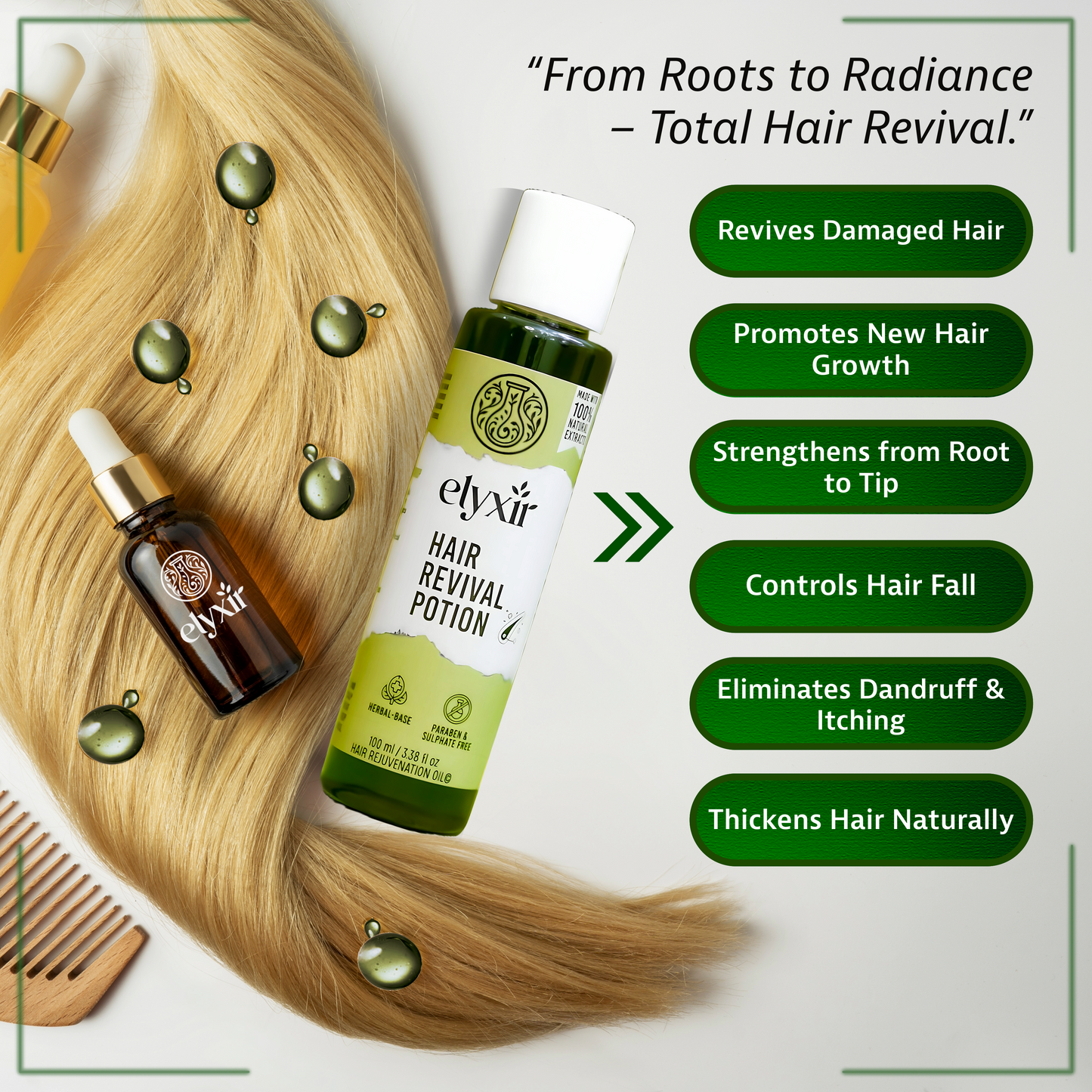 ELYXIR - HAIR REVIVAL POTION | ORGANIC HAIR OIL